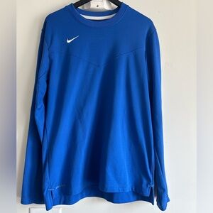 Nike Long Sleeve Dri-FIT Top - Royal Blue with White Swoosh